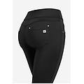 leggings n. o. w. superskinny vita media in tessuto tecnico nero donna extra small