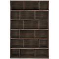 libreria scandinava finitura legno scuro noce l140 cm epure