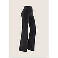 jeggings push up wr. up con vita alta e fondo super flare jeans nero-cuciture in tono donna extra