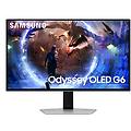 monitor 27 ( oled 2k 1440p qhd 360hz ) odyssey oled g6 pivot silver e black ls27dg600suxen
