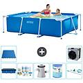 - piscina fuori terra rettangolo 220x150x60 cm blu include accessori coordinati a62