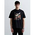 t-shirt in jersey con stampa aquila