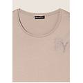 t-shirt in jersey modal con logo fy e dettagli in strass cameo rose donna small