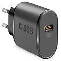 caricabatterie usb type-c wall charger 15w adaptive fast black tetrtc15w