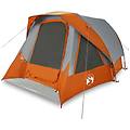 - tenda familiare cabina 6 persone grigia arancione impermeabile