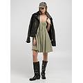 vestito mini con plissettature