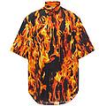 camicia 'black & orange fire'