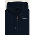 felpa da donna con cappuccio zip e fondo arrotondato dark sapphire donna large