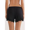 pantaloncino a costine con pizzo your everyday wear donna nero taglia s
