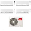 climatizzatore quadri split inverter breezein p5 serie sn 9+12+12+12 p5s0 con mt4250 wi-fi r-32