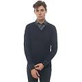 pullover collo a v dencom01 blu
