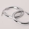 orecchini a cerchio silver collection argento rodiato collezione silver collection bianco