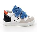sneakers da bambino bianco e celeste con strap taglia 25