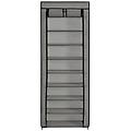- scarpiera con rivestimento in tessuto grigio 57x29x162 cm
