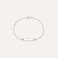 bracciale con targhetta holy oro bianco collezione holy oro bianco