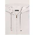 felpa donna con cappuccio e inserti micro-trecce white sand donna medium