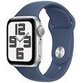 watch se gps 40mm cassa in alluminio color argento con denim sport band s/m