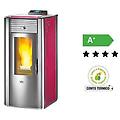 - stufa a pellet riscaldamento con struttura in acciaio 13 84 kw queen idro 14 bordeaux