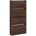 - scarpiera 4 cassetti ribaltabili rovere marrone 80x21x163 5 cm
