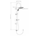 colonna doccia nature tonda set soffione doccetta e portasapone