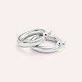 orecchini a cerchio silver collection argento rodiato collezione silver collection bianco