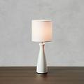lampada da tavolo birillo bianco tessuto/ceramica e14