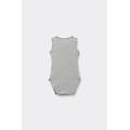 body beb&egrave; spalla larga in 100% cotone stampato grigio tama&ntilde;o 9-12