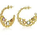 orecchini a cerchio oro riflessi nf019or y