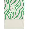 set canotta+t-shirt cropped da donna con stampa zebrata beige-zebra green on beige donna medium