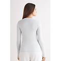 cardigan a costine in cotone lam&egrave; donna grigio taglia l