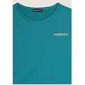 t-shirt comfort in tessuto tecnico con bordature a contrasto turchese donna large