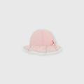 cappello in pizzo da neonata rosa taglia 1/3m