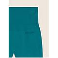 leggings seamless 7/8 con vita alta e inserti in costina teal blue donna exsmall/small