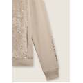 felpa con zip collo e fronte in sherpa logo borchie moonbeam donna extra large