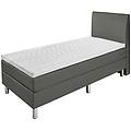 letto componibile comfort tessuto d'arredo testiera liscia 180x200x60 cm (lxlxh) grigio scuro duro