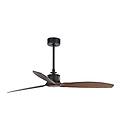 ventilatore da soffitto just fan con telecomando 32w nero/legno