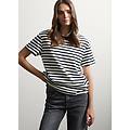 - t-shirt in puro cotone multicolor regular fit donna bianco/nero taglia xs
