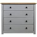 - armadietto grigio 80x40x73 cm in legno di pino modello panama