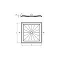 piatto doccia a filo pavimento in vetroresina 80x80 serie easy 15200 vetroresina standard