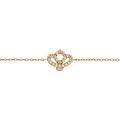 bracciale ape in argento rosato con zirconi color ambra collezione silver rainbow rosa