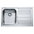 lavello 1 vasca (79x50cm) llx 611 logica line inox spazzolato 101 0085 772