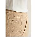 pantaloni corti in mussola con dettagli sangallo irish cream donna medium