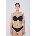 reggiseno a fascia leggermente imbottito microfibra riciclata full coverage donna nero tama&ntilde;o
