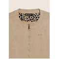 felpa zip slim con dettagli animalier interni abbey stone donna large