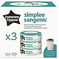 SANGENIC tommee tippee cassetta di ricarica per il secchio per pannolini simplee sangenic set da 3
