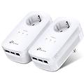 tl-pa8030p kit powerline av1200 con 3 porte gigabit e presa passante