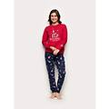 pigiama lungo cotone elf squad family / rosso / s rosso