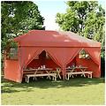 - tendone per feste pieghevole pop-up con 4 pareti terracotta