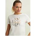 t-shirt con strass you glow today gardenia donna extra large