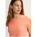 t-shirt comfort in tessuto tecnico con bordature a contrasto fusion coral donna xxs